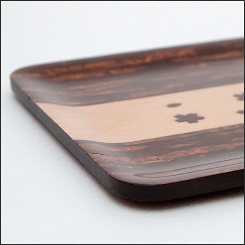 桜皮細工 長方形盆 桜（樺細工） | 角館桜皮細工センター