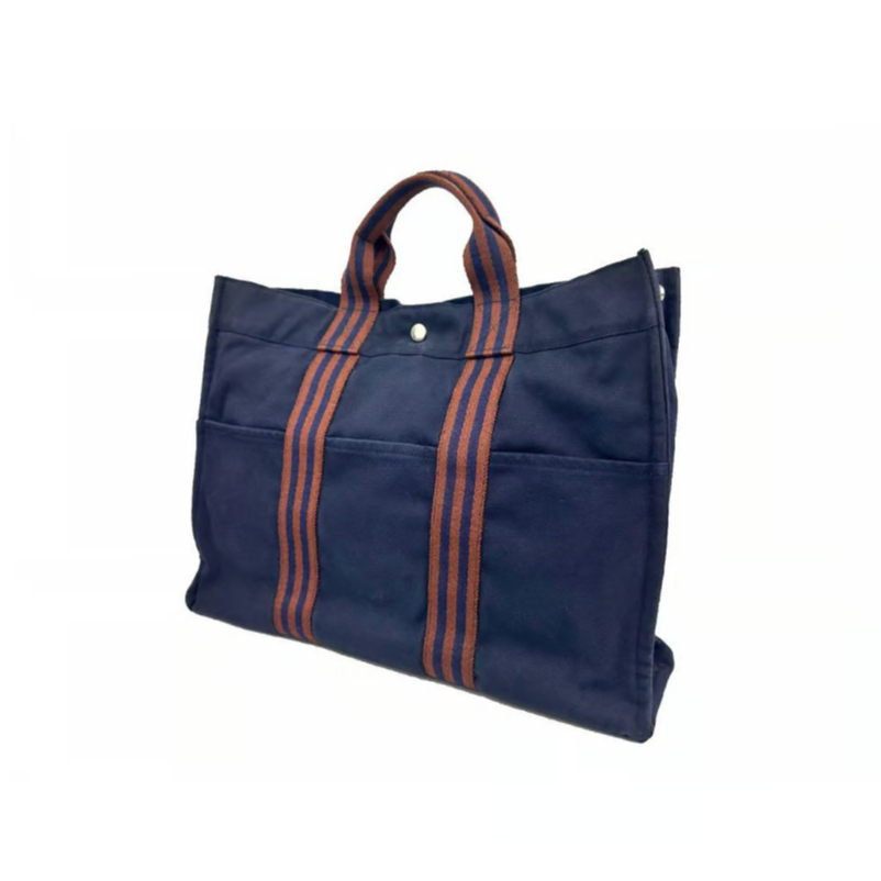 HERMES エルメス サックフールトゥMM ハンドバッグ キャンバス