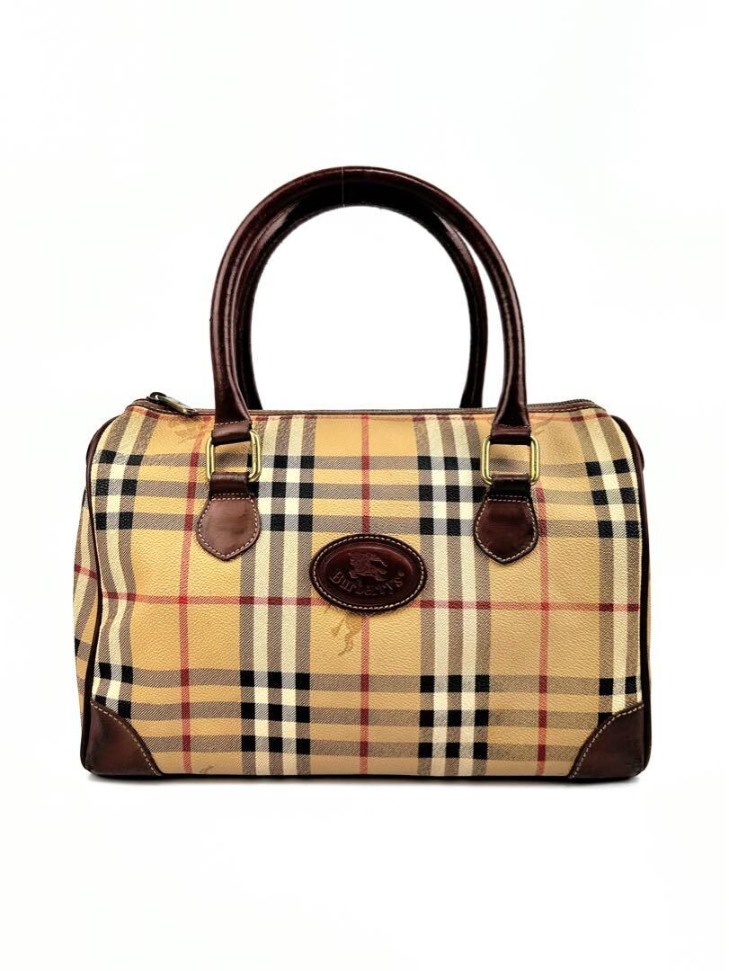 PRADA トートバッグバーバリーミニボストンノバチェックシャドーホース