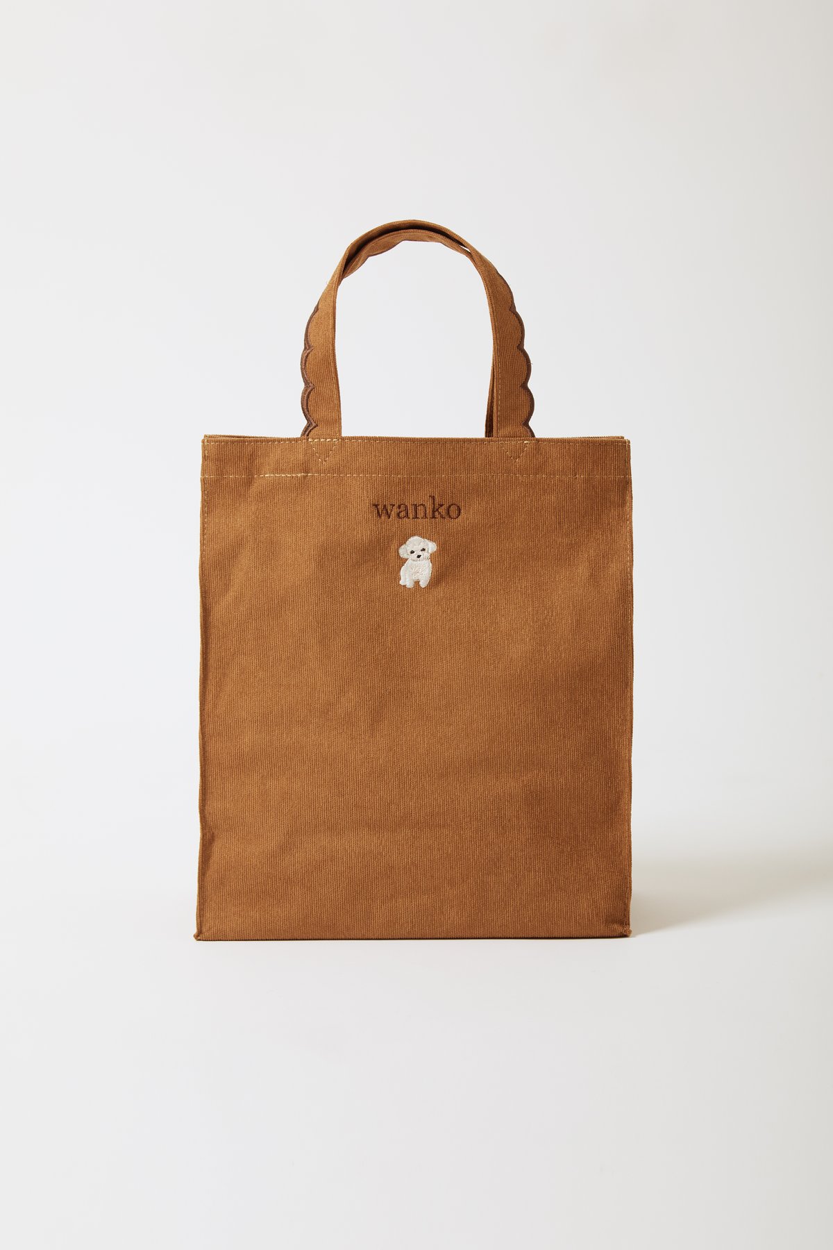 Fleur tote（square）Corduroy brown × brown | elu