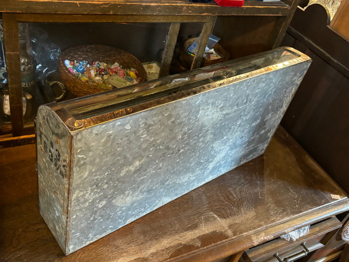 G0412☆駄菓子屋ケース ブリキガラスケース 蓋付ケース 駄菓子屋 店舗