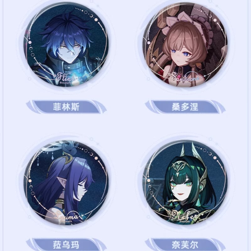 原神公式店】月夜的叙事詩 缶バッジ 単品 15元 （予約2026年2上発送