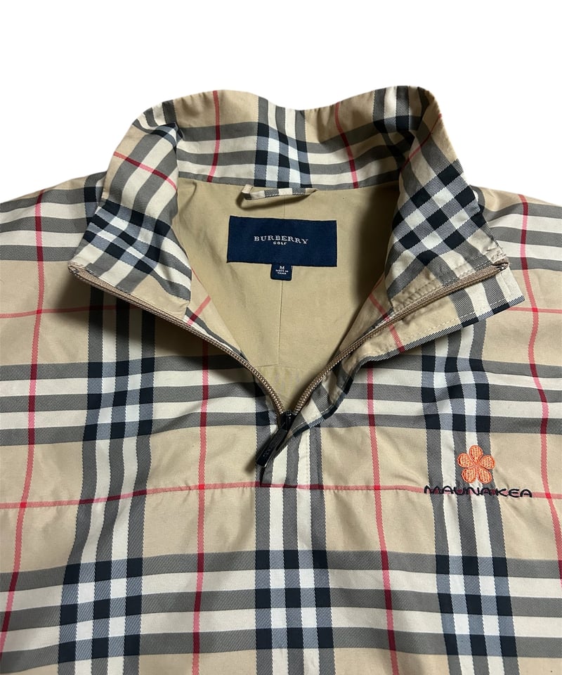 BURBERRY GOLF ノバチェック総柄 プルオーバーナイロンジャケット