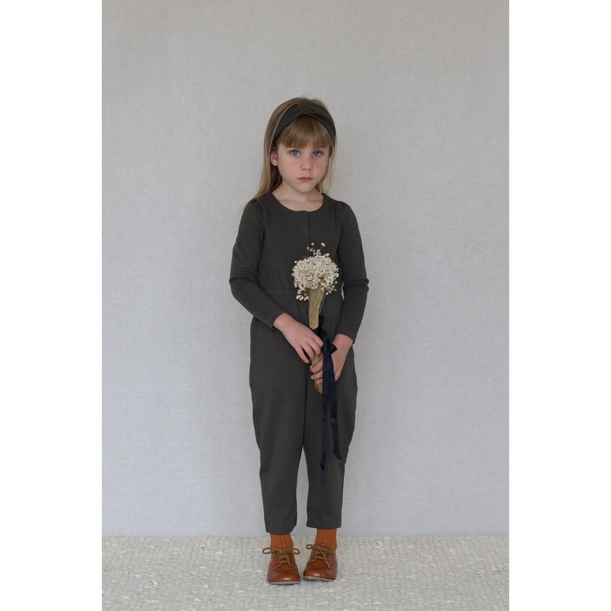 iver & isla / pima puff coverall -coal | RIT