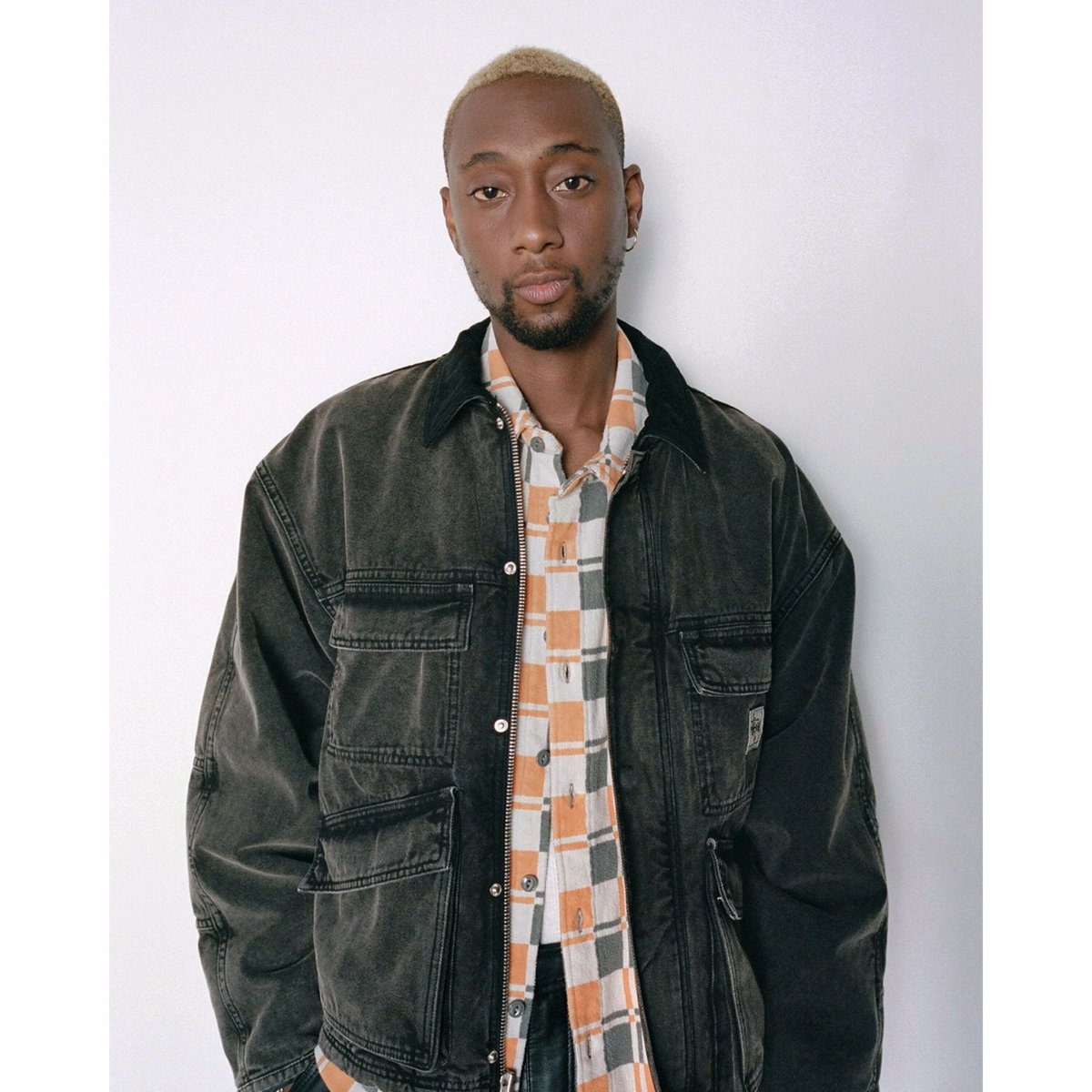 STUSSY / WASHED CANVAS SHOP JACKET / BLACK | So