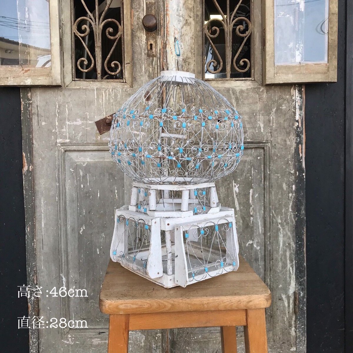 フランス】アンティーク 鳥籠 バードゲージ AN5-2 | Botanical Clover