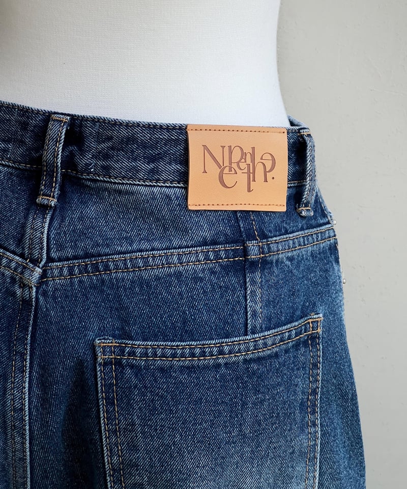 再入荷】barrel leg wide denim / vintage blue | Nalm.