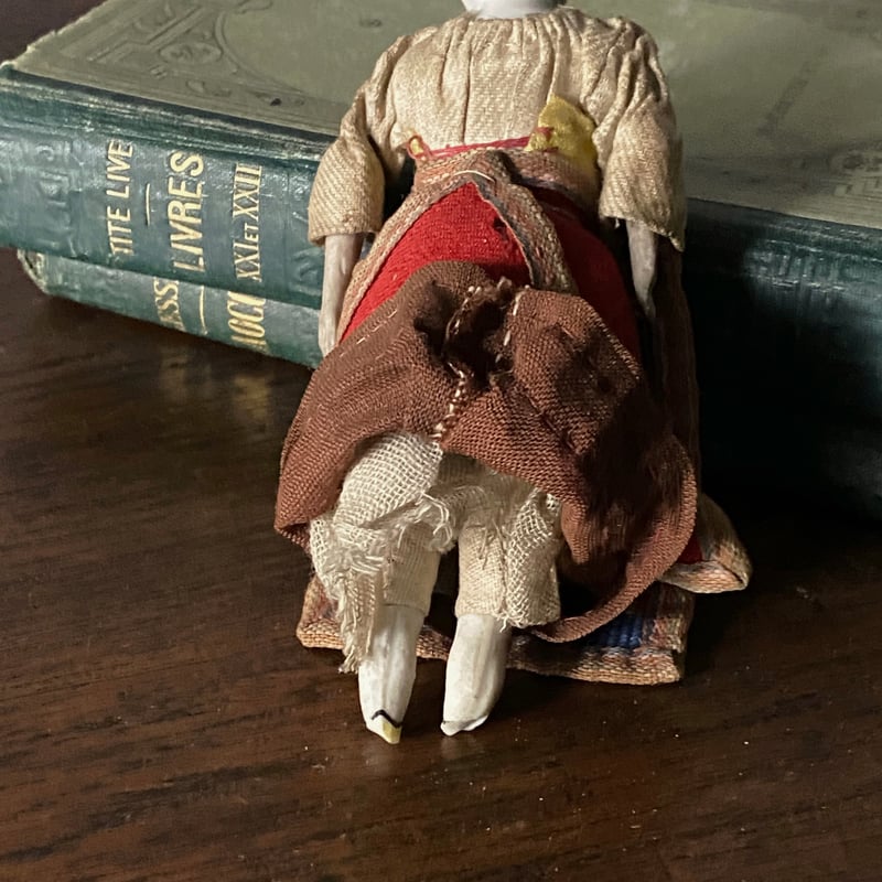 ドイツ製 チャイナヘッドドール ビスクドール 12.5cm アンティーク