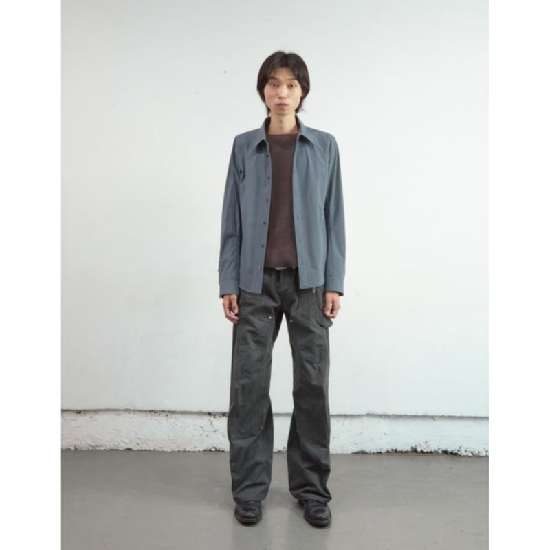 NVRFRGT / PANELLED LONG SLEEVE SHIRT *SLATE BLU