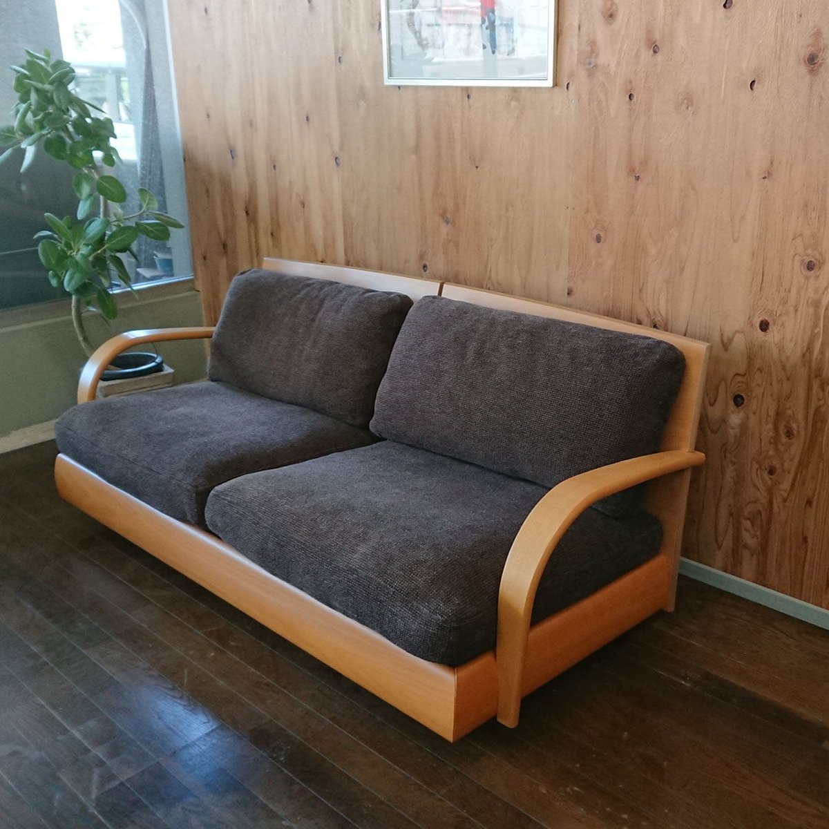 イタリア製 ＜アルフレックス＞二人掛けソファ₌未修復・現品