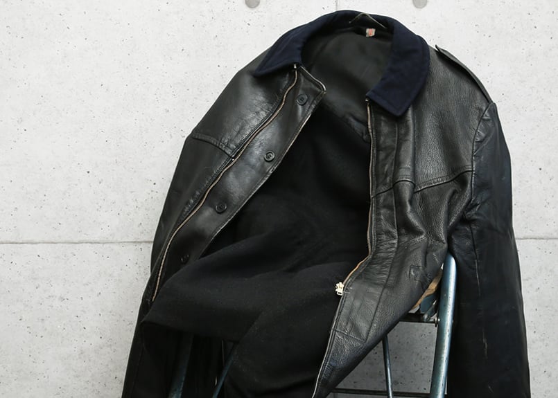 Military】実物 USED スウェーデン軍 1940-1950's ゴートスキンレザー