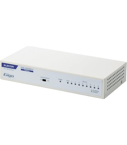 Amazon | エレコム スイッチングハブ ギガビット 8ポート 耐熱50度