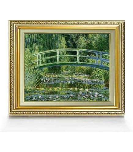 Amazon.co.jp: クロード・モネ 睡蓮 （3） F10 油絵直筆仕上げ｜ 絵画