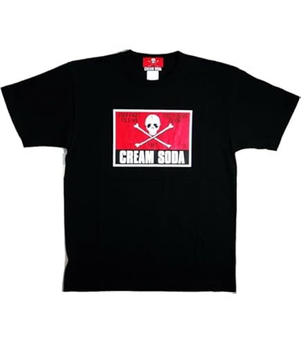 Amazon | CREAM SODA カーシブ アウトライン Tシャツ ☆ creamsoda