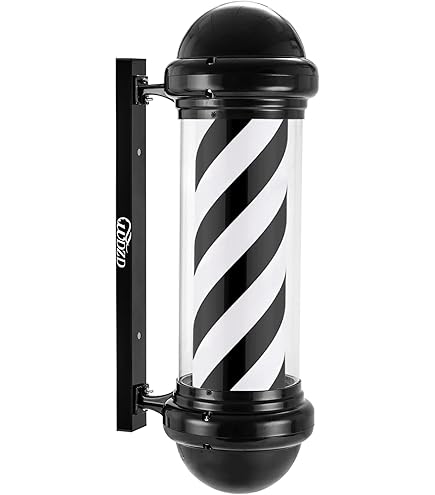 Amazon.co.jp: WDZD 48 cm サインポール、小さい赤白青ストライプ床屋