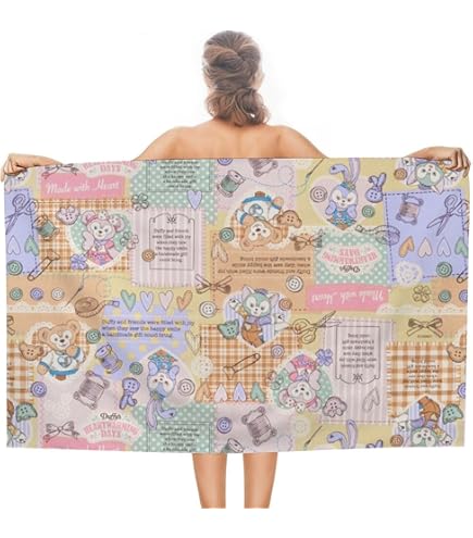 Amazon｜ワイドバスタオル ダッフィー＆フレンズ カラフルハピネス 20