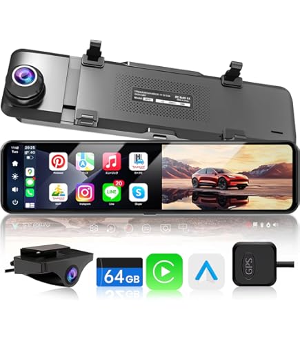 Amazon.co.jp: JADO ドライブレコーダー ミラー型 4K 12インチ