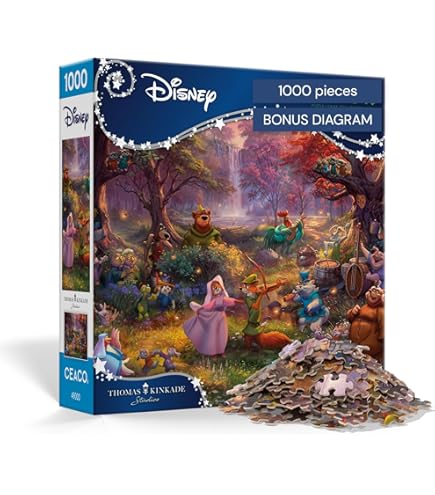Amazon | Thomas Kinkade Disney Cinderella 1000 Piece Jigsaw Puzzle