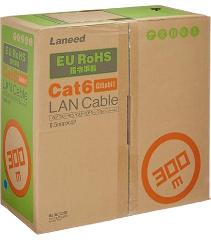 Amazon.co.jp: 冨士電線 CAT5E 単線LANケーブル 300m巻き TPCC5 0.5mm