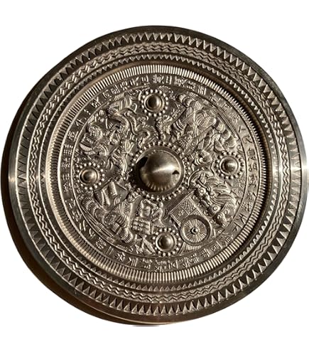 Amazon.co.jp: 唐時代 海獣葡萄鏡復元6寸 白銅鏡 青銅器 神鏡 飛鳥時代