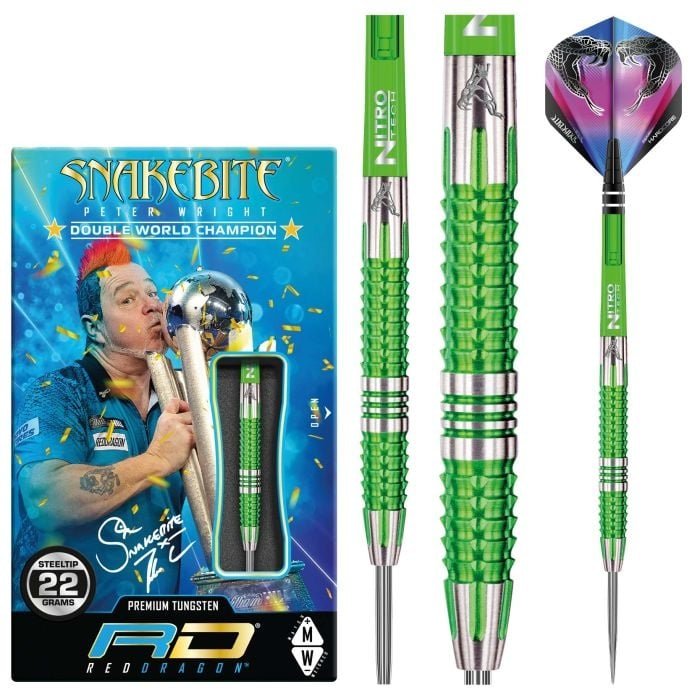 Red Dragon Peter Wright Snakebite Mamba 90% Soft Tip Darts
