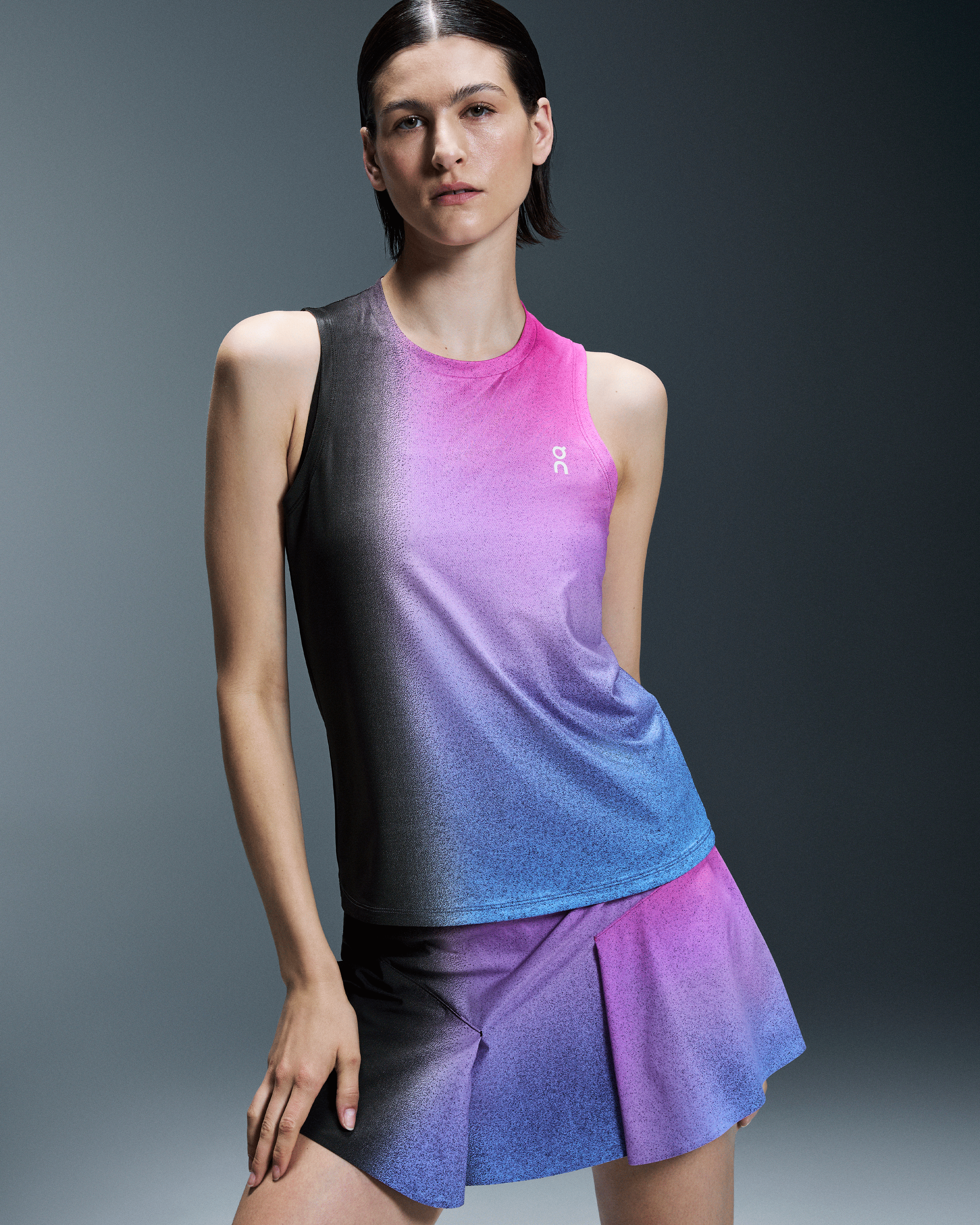 Women's Court Tank | Black & Pink | On United States