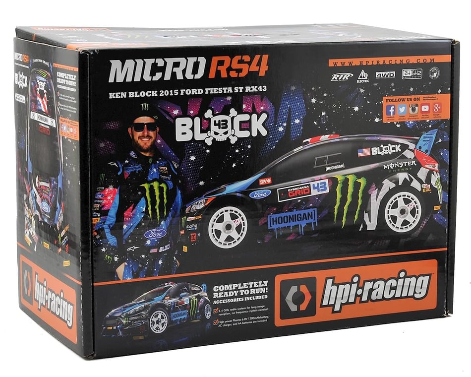 HPI Micro RS4 Ken Block 2015 Ford Fiesta ST RX RTR w/2.4GHz Radio