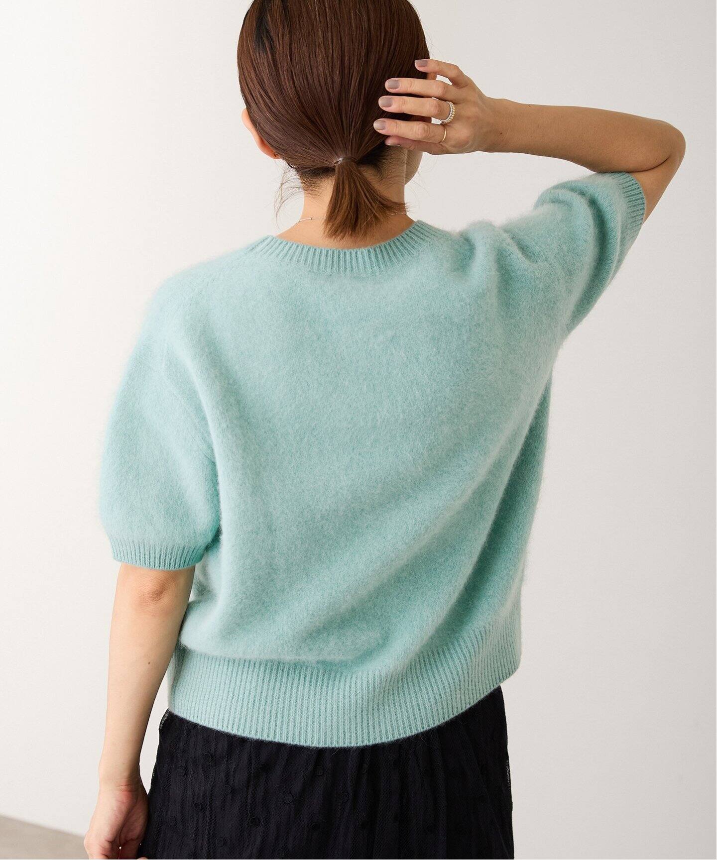 fluffy ファーハーフスリーブプルオーバー（ニット／セーター）｜IENA