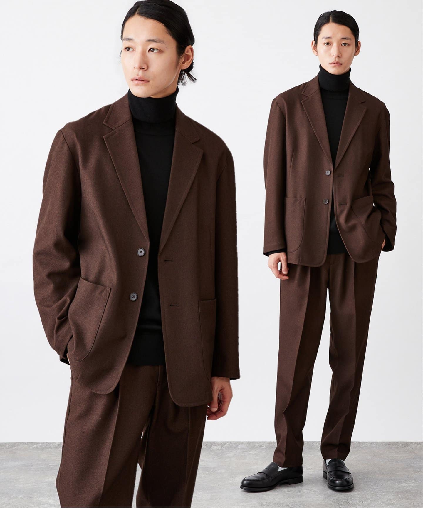 セットアップ 2点セット】WOOLLIKE LAIDBACK SUITS（スーツ