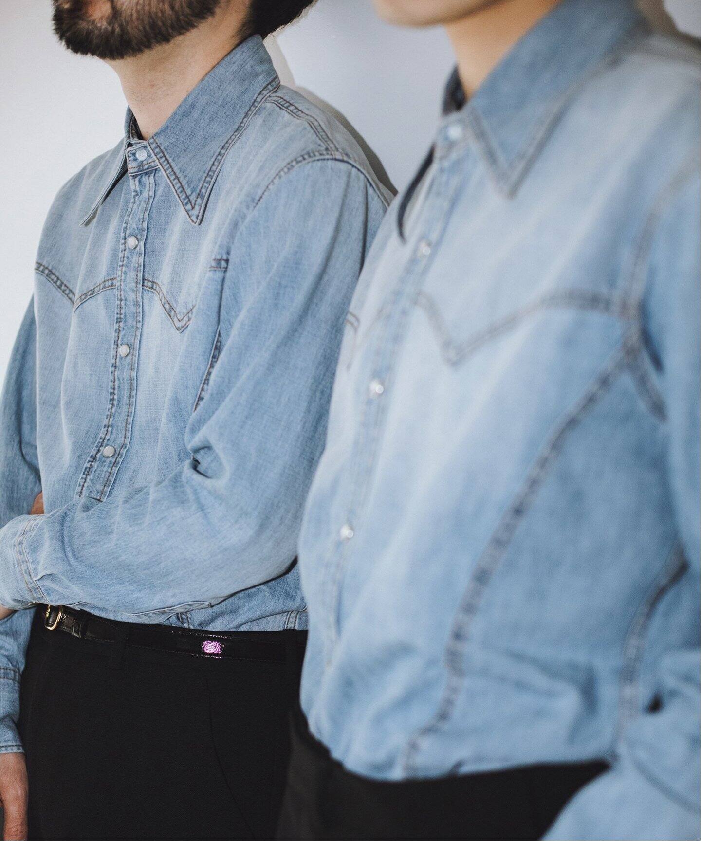 HUSBANDS / ハズバンズ】 別注 western shirt in denim H12ELE_