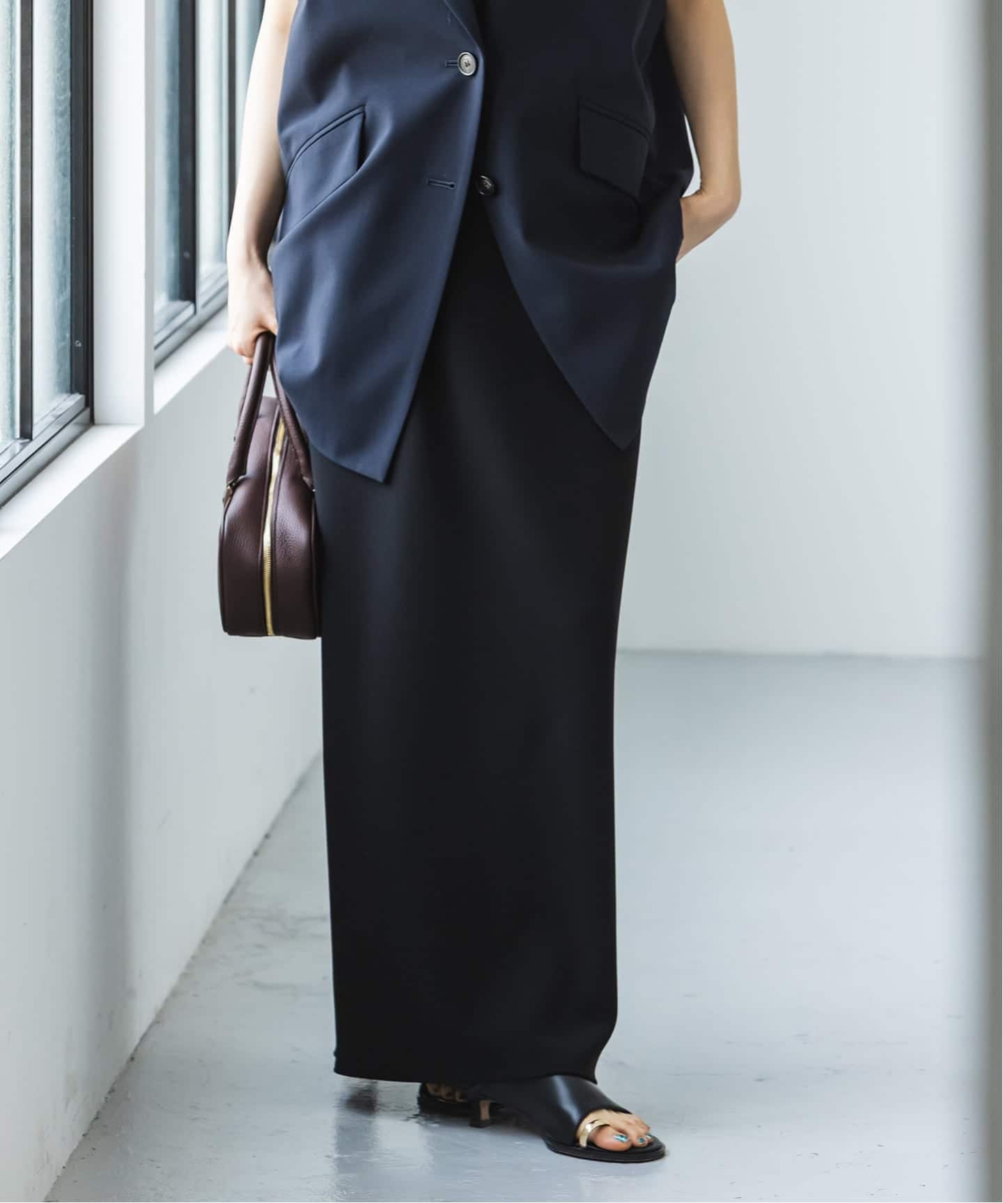 追加》コンフォートジャージーライクタイトスカート（ロング・マキシ丈