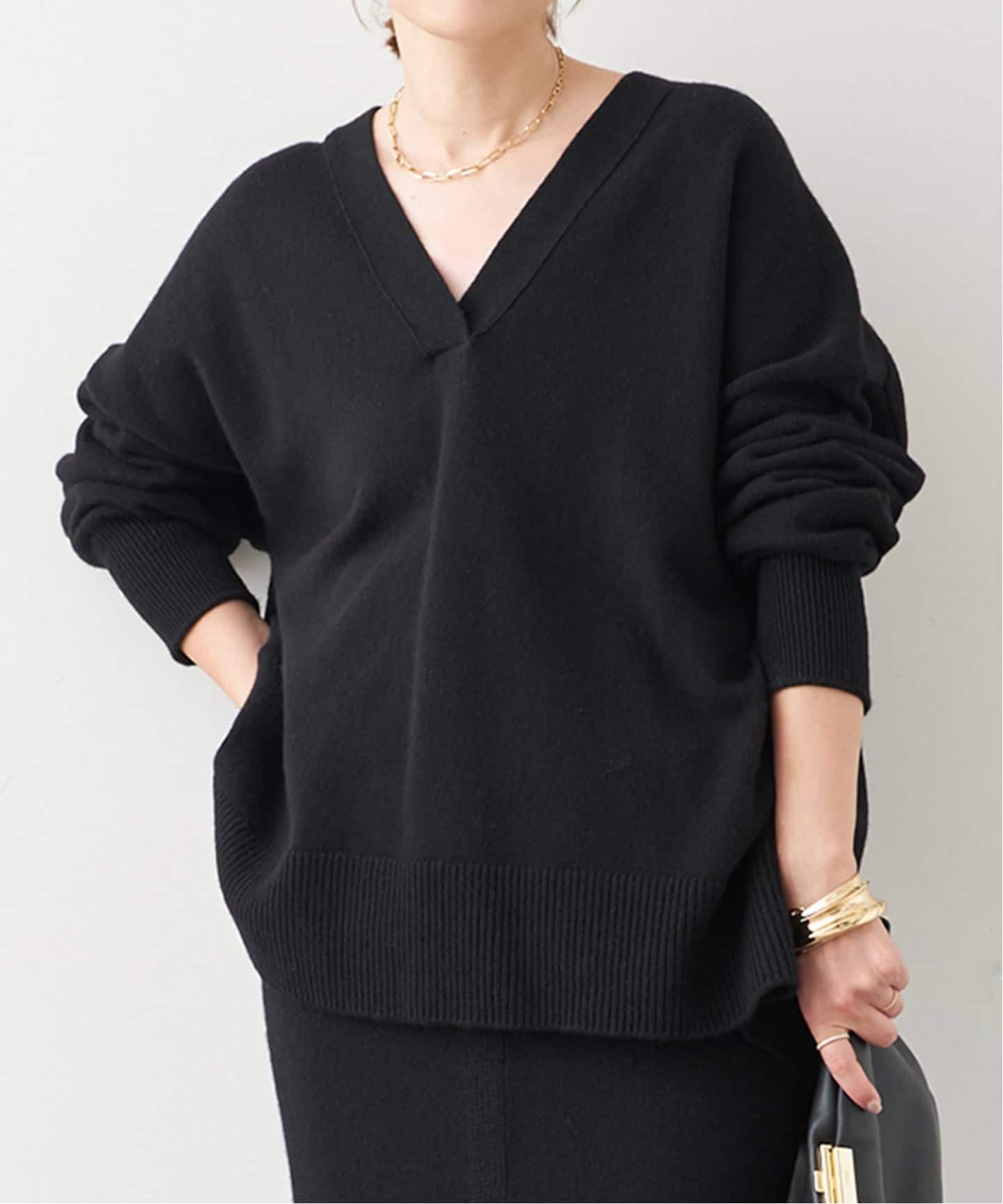 追加 OLBIA Vネック プルオーバー（ニット／セーター）｜Deuxieme