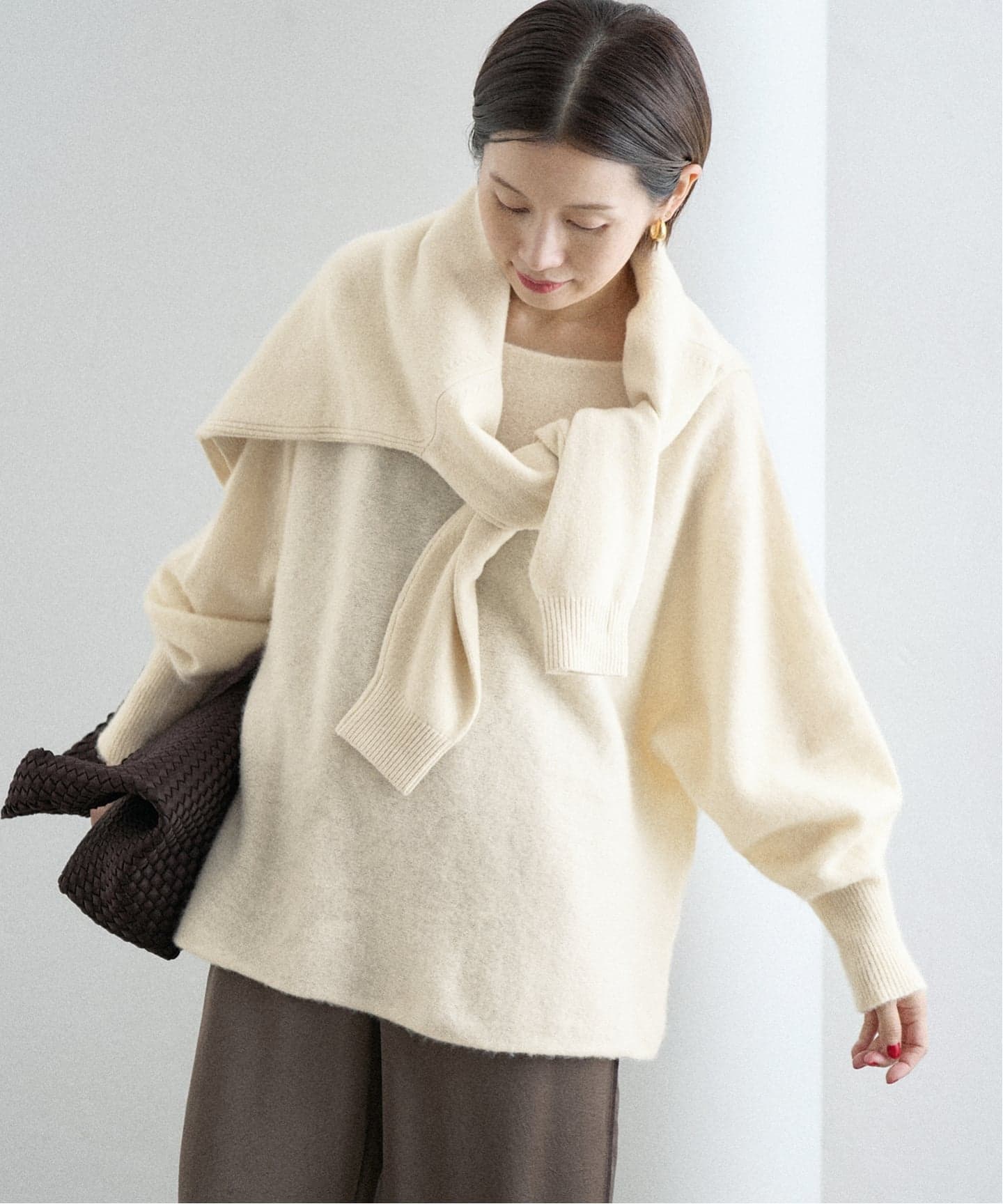 ピュア カシミヤ ドルマンプルオーバー（ニット／セーター）｜IENA