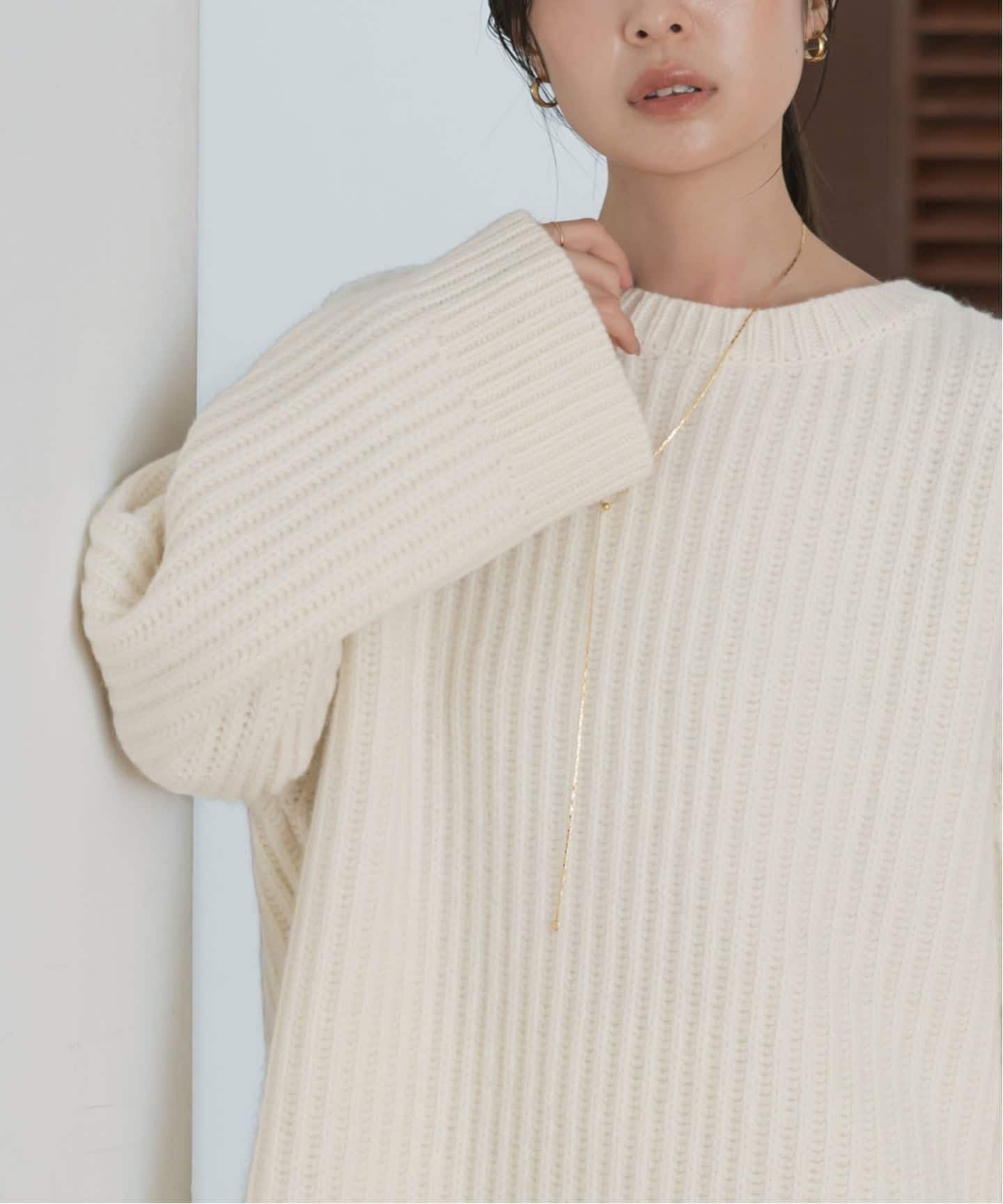 片畦ビッグニット（ニット／セーター）｜NOBLE（ノーブル）の通販