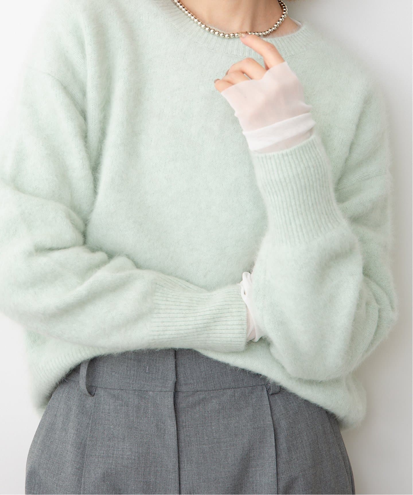 追加》フォックスカシミヤプルオーバー（ニット／セーター）｜SLOBE