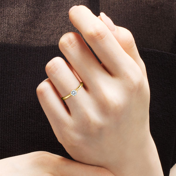 K18YG ドマーニ ソリティア リング 0.3ct｜婚約指輪（エンゲージリング