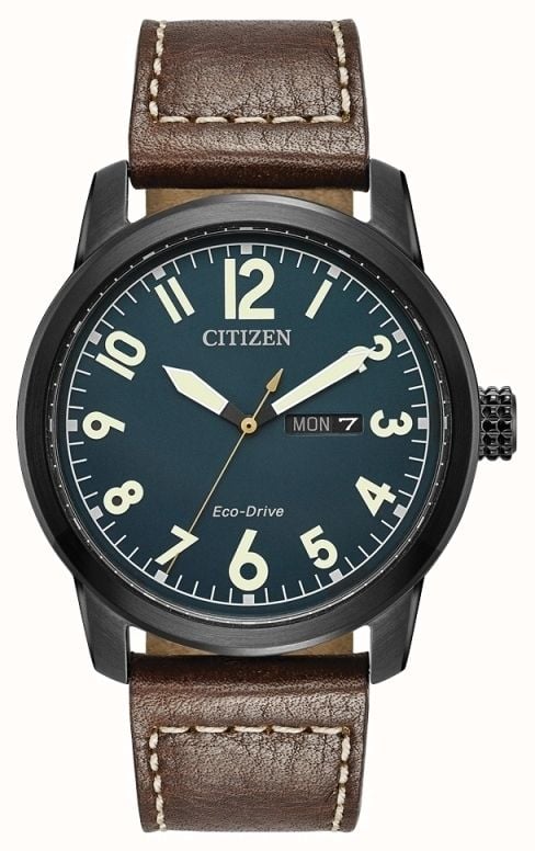 Citizen Men's Eco Drive Brown Leather Chandler BM8478-01L - First