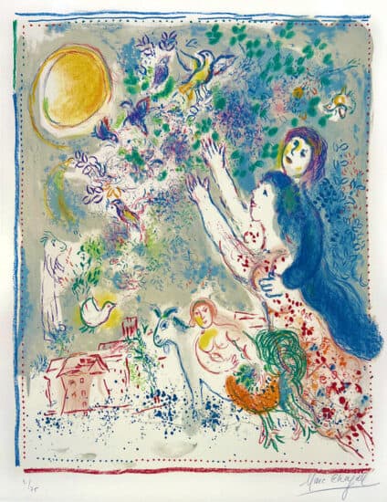 Marc Chagall, Le rêve de Paris (Paris Dream), 1969-70, Lithograph