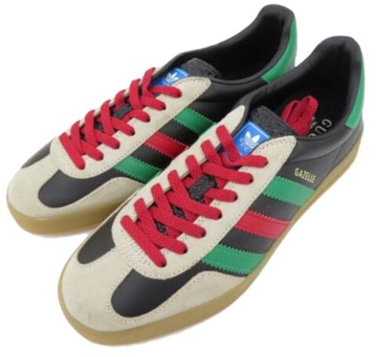 W) Gucci×adidas ガゼル ローカット (黒/緑/赤) 726488-AAA43-9549を