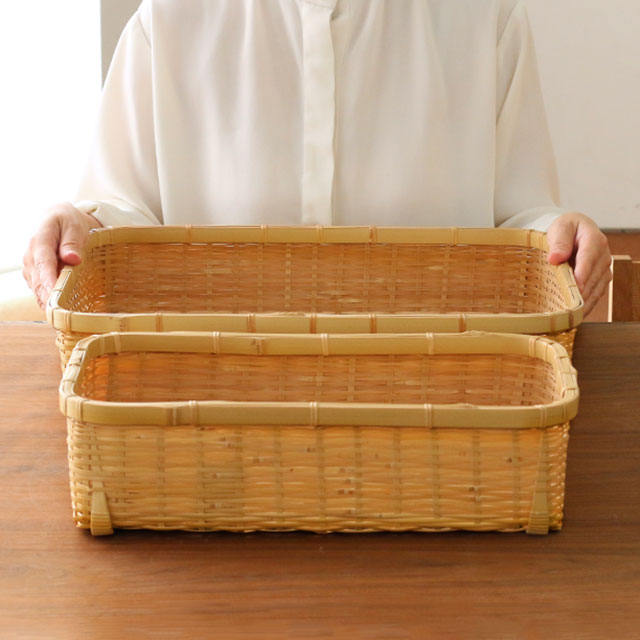 吉田直樹 整理かご 浅型 中｜家を装う｜中川政七商店 公式サイト