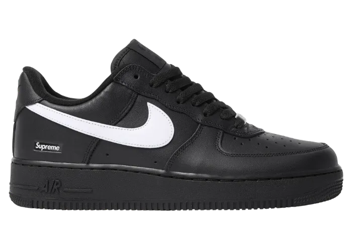 The Supreme x Nike Air Force 1 Low Black White Releases September 2025