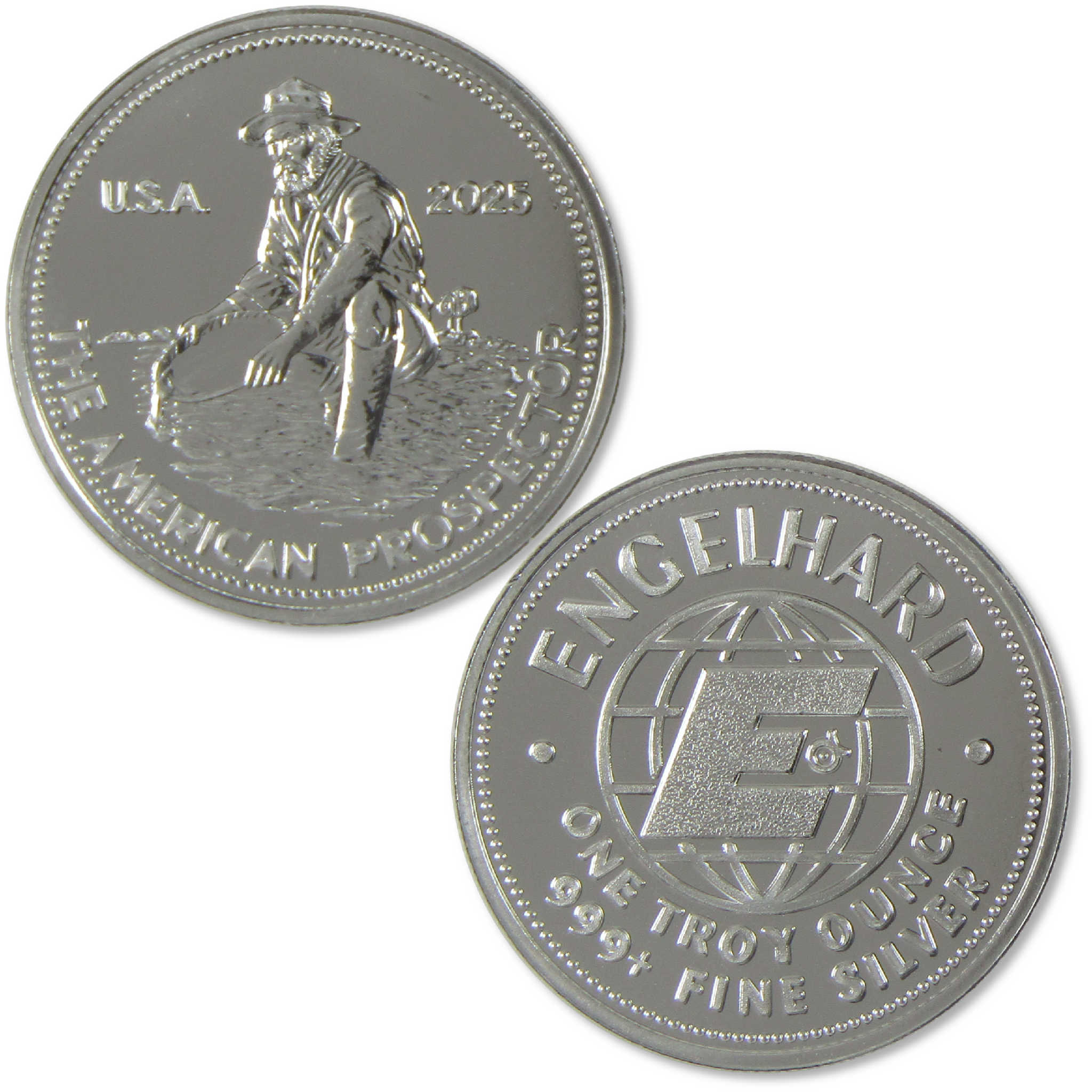 2025 Engelhard American Prospector 1 oz .999 Silver Round SKU