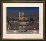 ミッシェル・ドラクロワ「バスティーユ広場の夜」リトグラフ :: 絵画