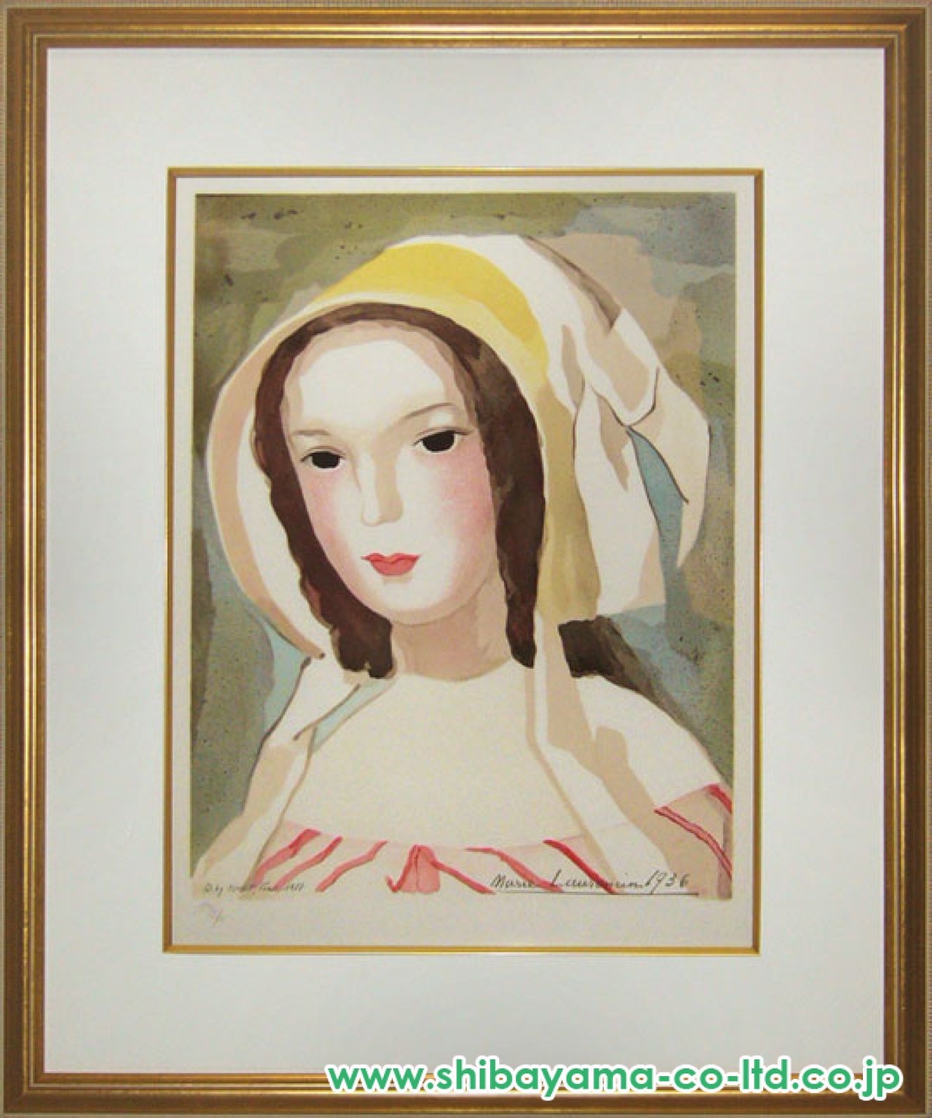 マリー・ローランサン「婦人像」リトグラフ :: 絵画買取・販売 - シバヤマ