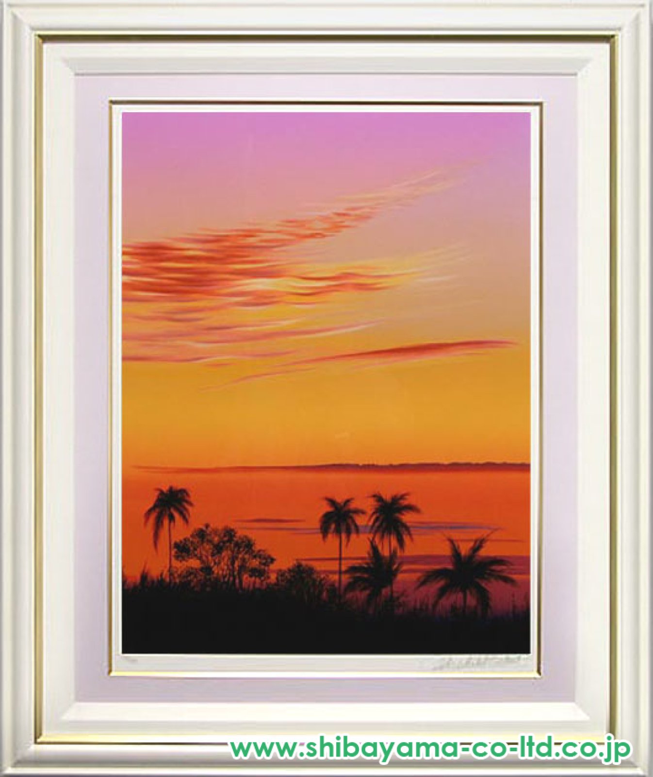 ミッシェル・バテュ「サンセットビーチ」シルクスクリーン :: 絵画買取