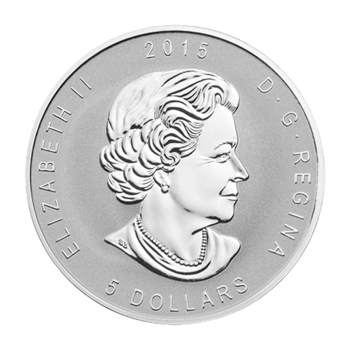 1 oz 2015 Canadian Maple Leaf E=mc2 Privy Reverse Proof Silver