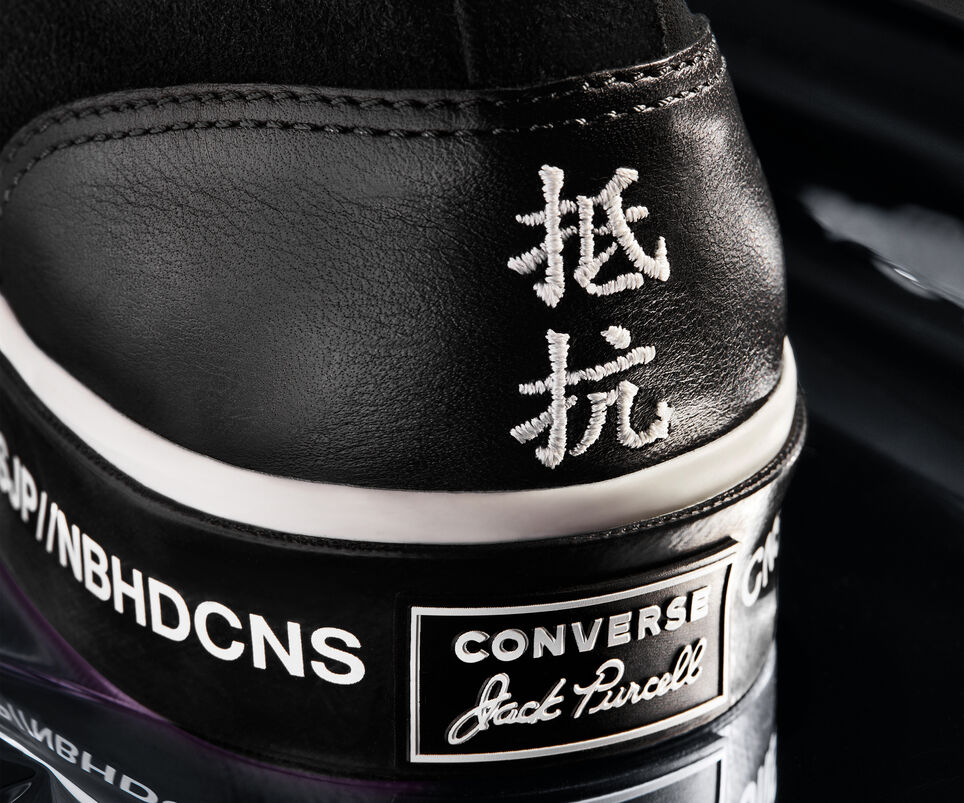 Converse x Neighborhood Jack Purcell Ox in Black — MAJOR