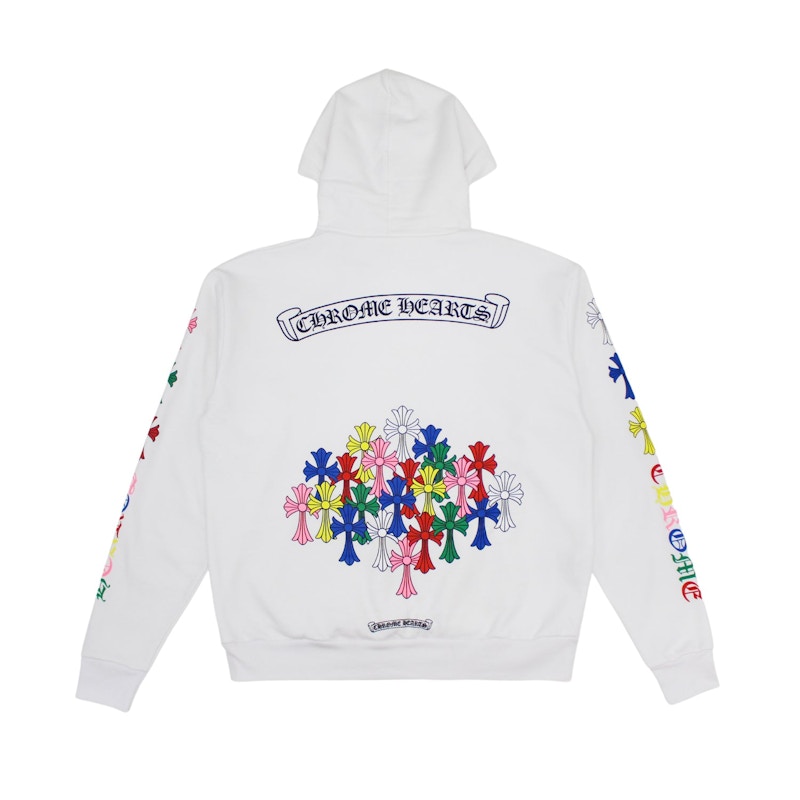 Chrome Hearts Multi Color Cross Hoodie White Men's - US