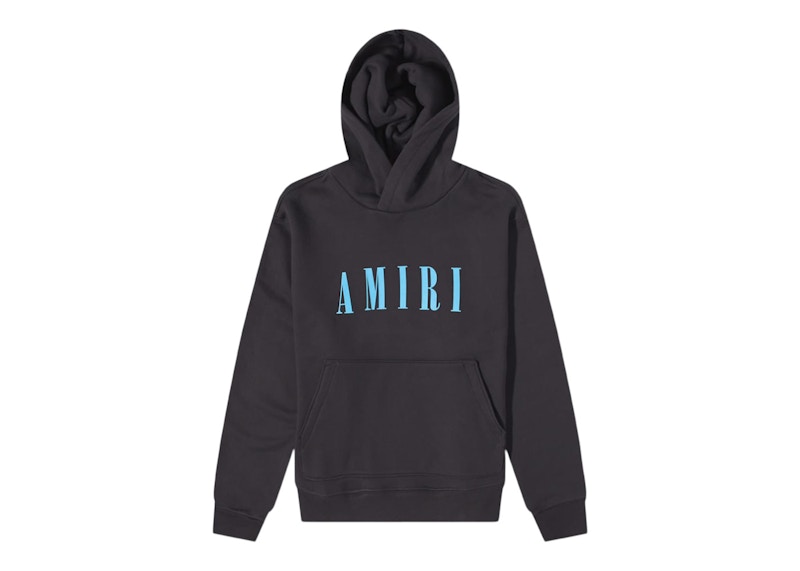 AMIRI Core Logo Hoodie Black/Carolina Blue Men's - US