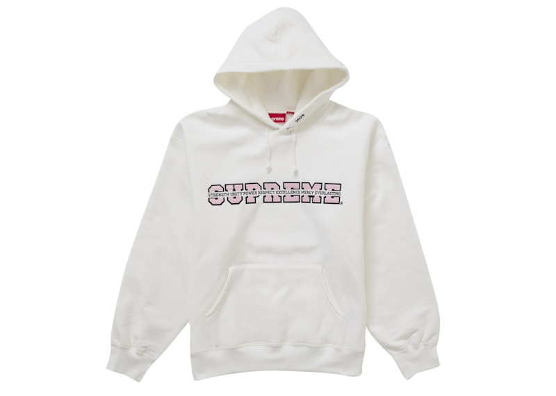 Supreme Collegiate Acronym Hooded Sweatshirt White Men's - FW24 - US